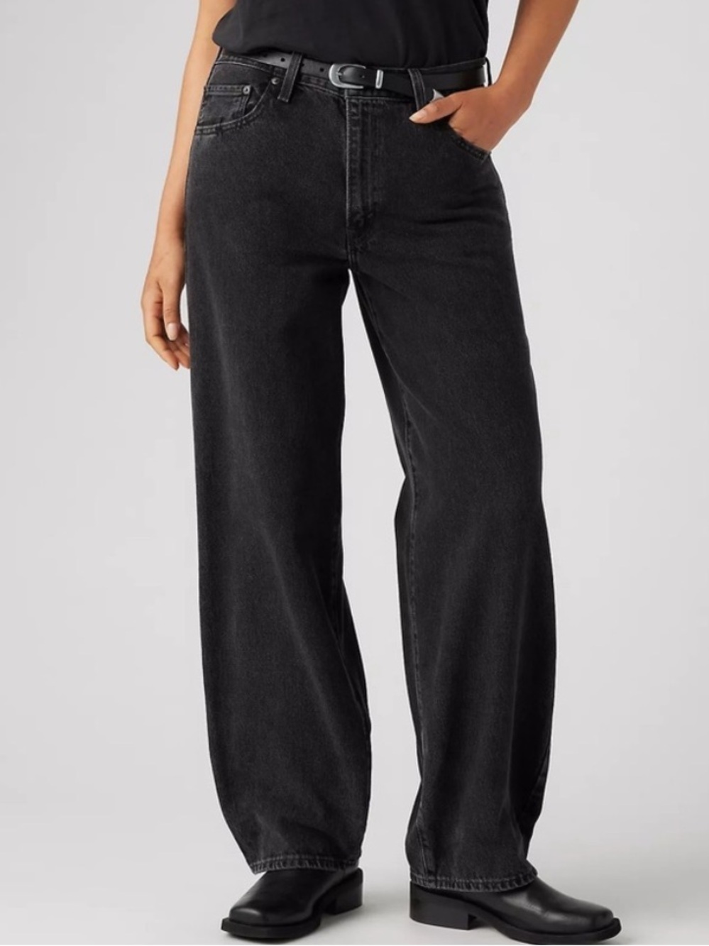Levi’s Baggy Dad Barrel Jean Washed Black 33